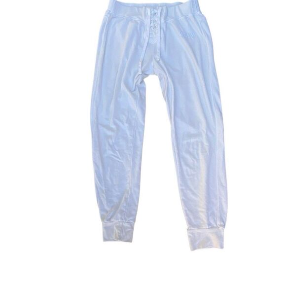 WSLY The Ecosoft Tie Up Jogger Soft Cream White Women’s SZ L - Picture 2 of 7